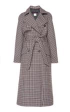 Martin Grant Checked Wool-blend Trench Coat
