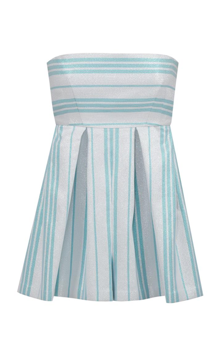 Rami Al Ali Striped Pleated Short Jumpsuit