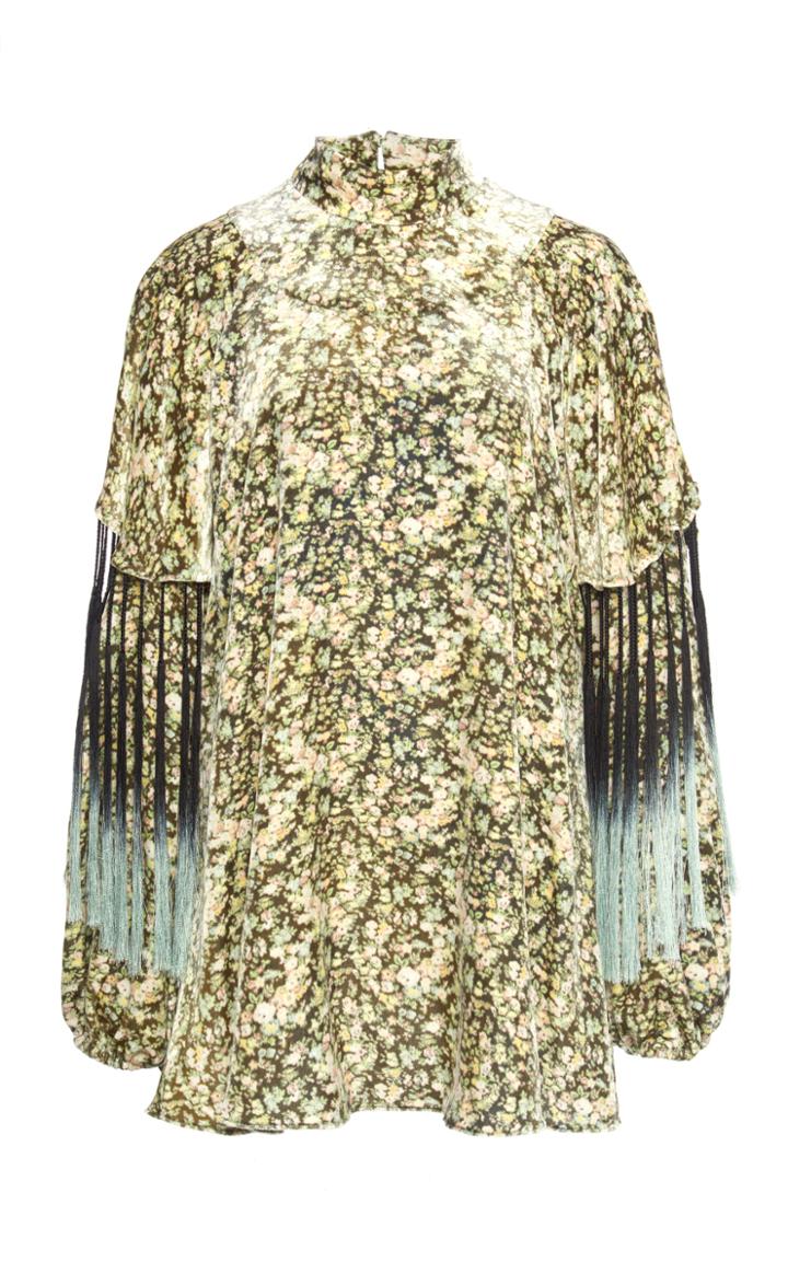 Moda Operandi Philosophy Di Lorenzo Serafini Fringed Velvet Blouse