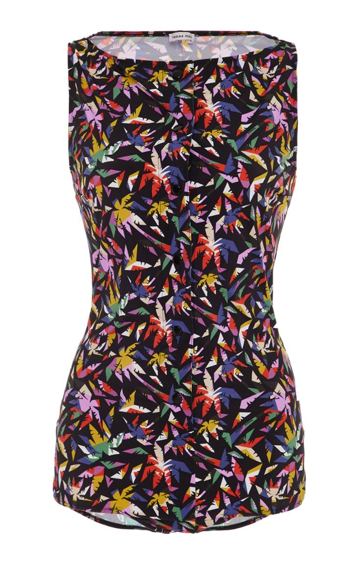 Tomas Maier Futurism Palm Print One-piece Swimsuit