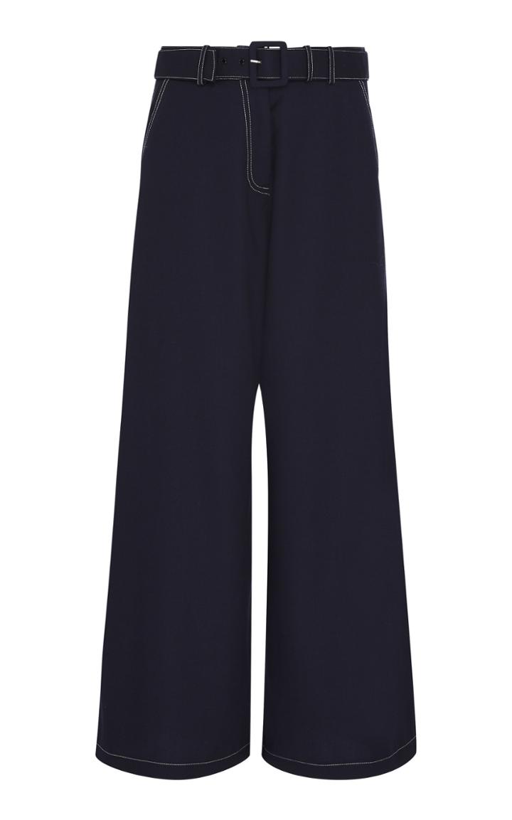 Anna Quan Max Wool-cashmere Palazzo Pants