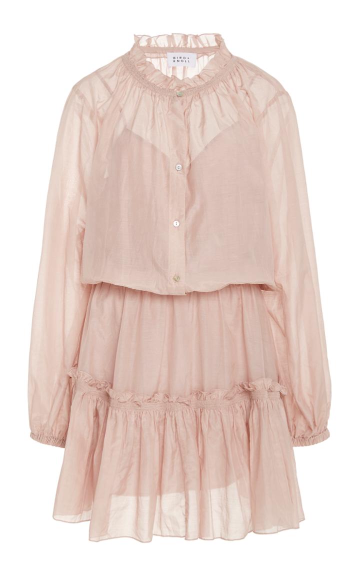 Bird & Knoll Bijoux Flounce Cotton Silk Dress