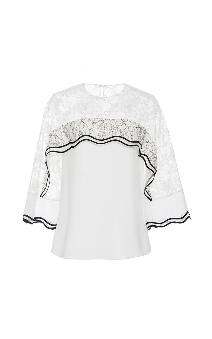 Sachin & Babi Saute Wave Lace Top