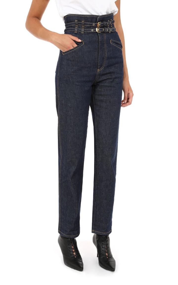 Moda Operandi Philosophy Di Lorenzo Serafini High Waisted Belted Denim Pants