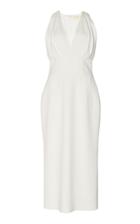 Sara Battaglia Classic Halter Midi Dress