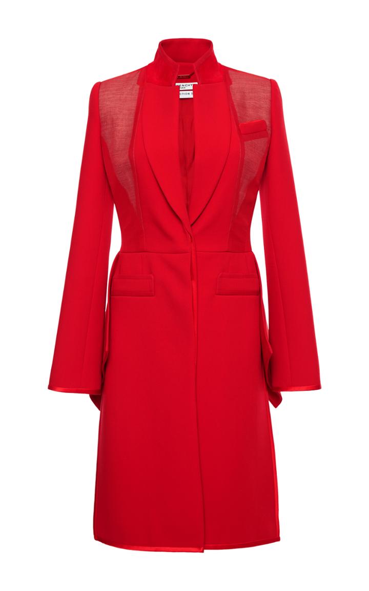 Givenchy Double Crepe Tailored Coat