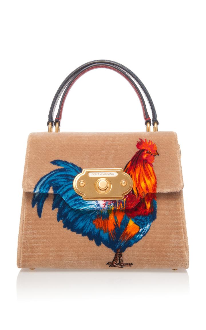 Dolce & Gabbana Welcome Printed Velvet Tote