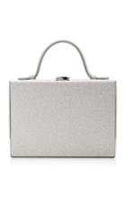 Mark Cross Rear Window Luminous Glitter-detailed Leather Evening Bag