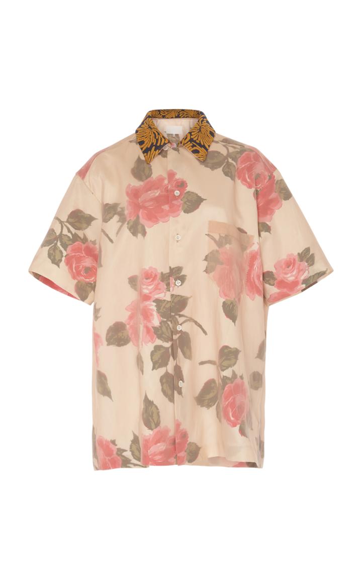 Maison Margiela Cut Out Floral Shirt