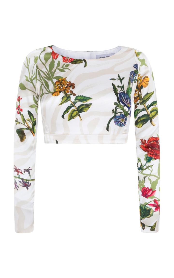 Adriana Iglesias Madison Silk Satin Top
