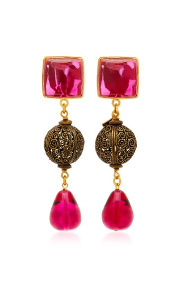 Loulou De La Falaise 24k Gold-plated Stone Clip Earrings