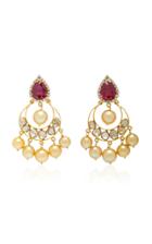 Amrapali One-of-a-kind Diamond Ruby And Pearl Drop Earrings