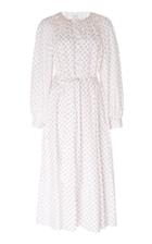 Huishan Zhang Freya Polka-dot Cotton-blend Midi Dress