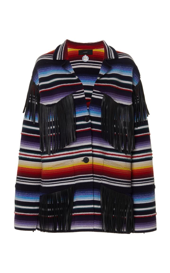 Alanui Sarape Fringed Cashmere-blend Jacket