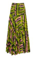 Moda Operandi Rhode Jana Tiered Ruched Cotton Maxi Skirt Size: S