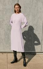 Moda Operandi By Malene Birger Montinia Pleat-trimmed Ruched Viscose Midi Dress