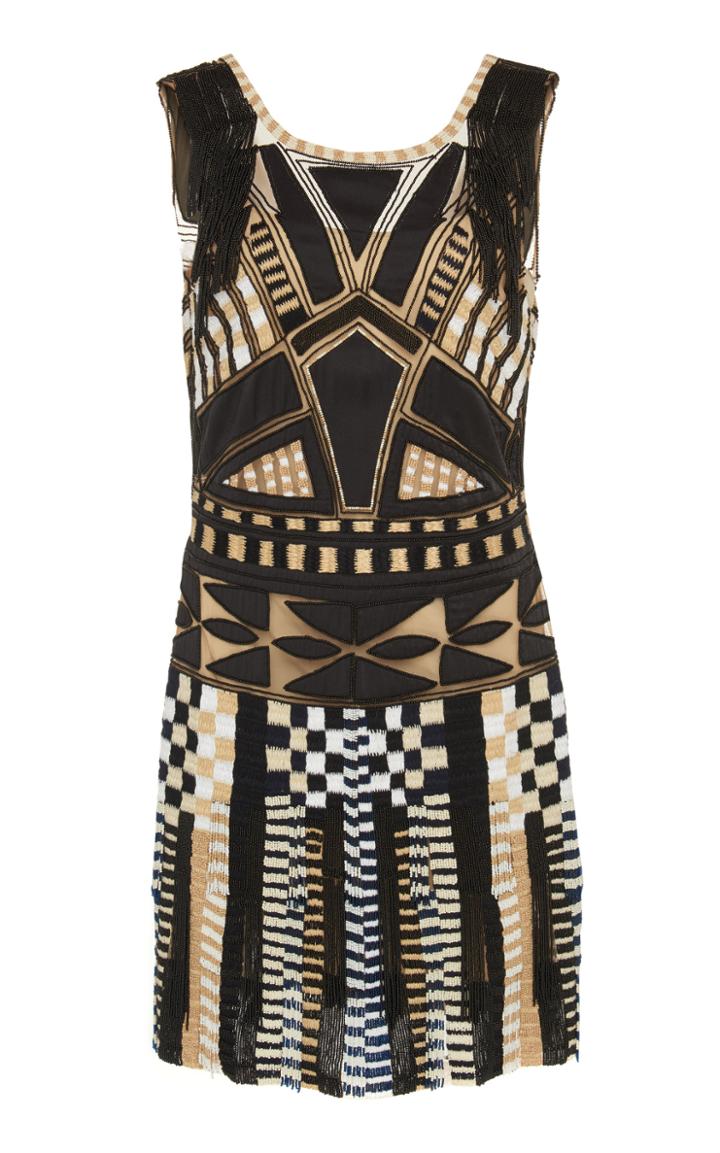 Alberta Ferretti Tulle Embellished Beaded Dress