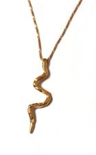 Moda Operandi Reggie Gold-plated Snake Pendant Necklace