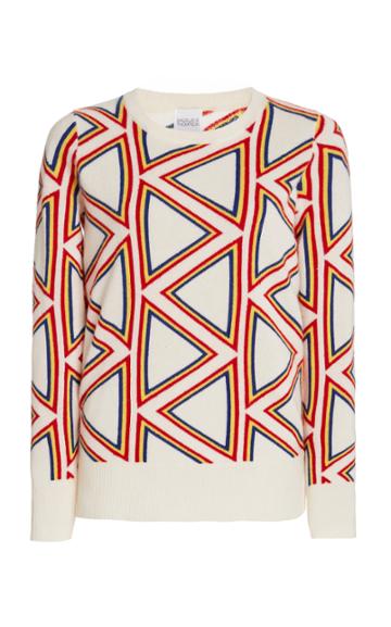Moda Operandi Madeleine Thompson Triangle Jacquard-knit Cashmere Sweater