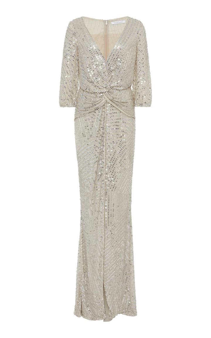 Rachel Gilbert Lovelle Beaded Maxi Dress