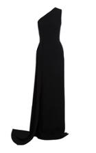 Alex Perry Gray One Shoulder Crepe Gown