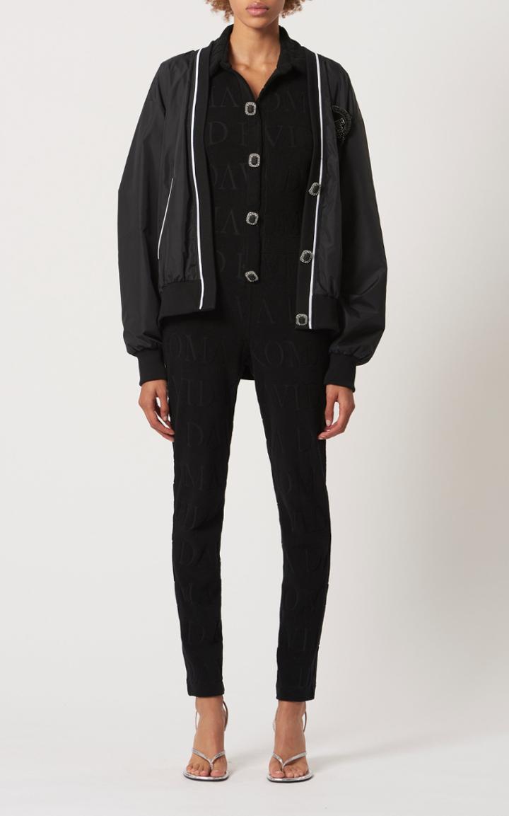 Moda Operandi David Koma Crystal-embellished Cotton Hooded Sweatshirt