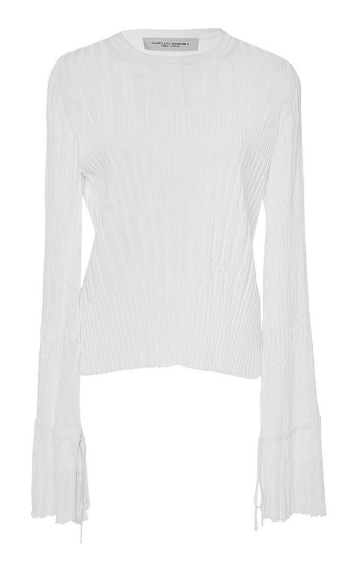 Carolina Herrera Long Sleeve Blouse With Cuff Ties