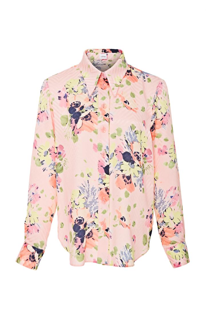 Jill Stuart Frederikke Floral Herringbone Top