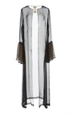 Roopa Neel Ruffle Sleeve Silk Open Jacket