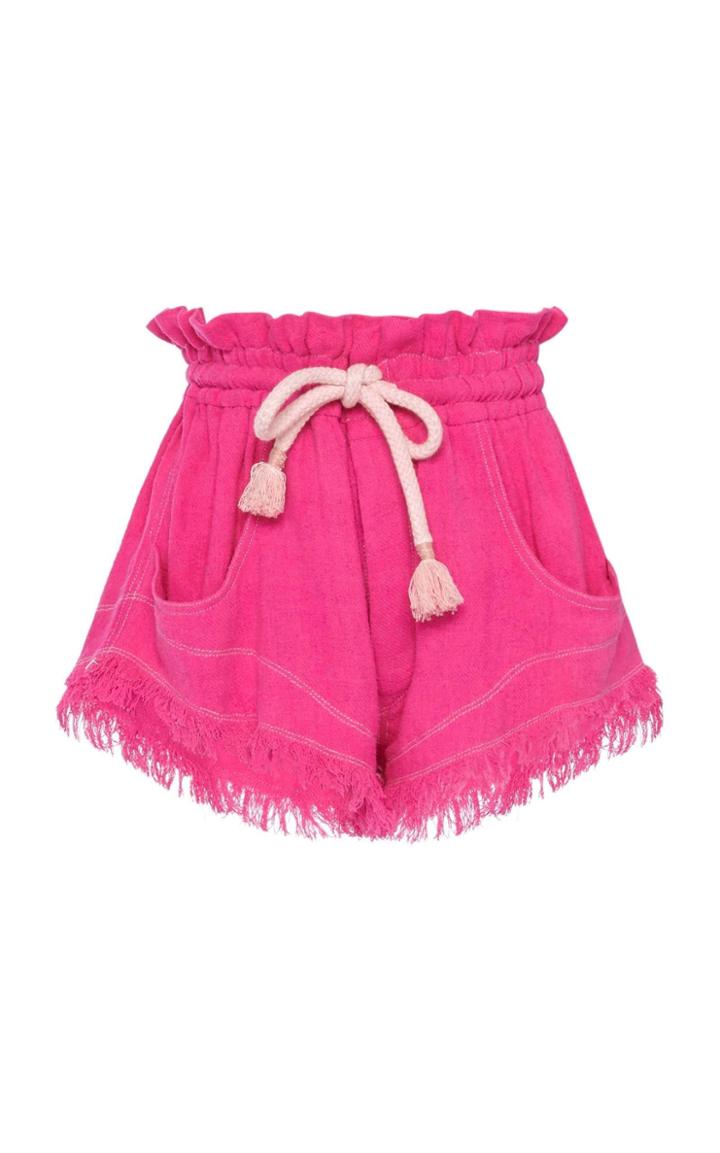Moda Operandi Isabel Marant Talapiz High-rise Frayed Silk Shorts Size: 36
