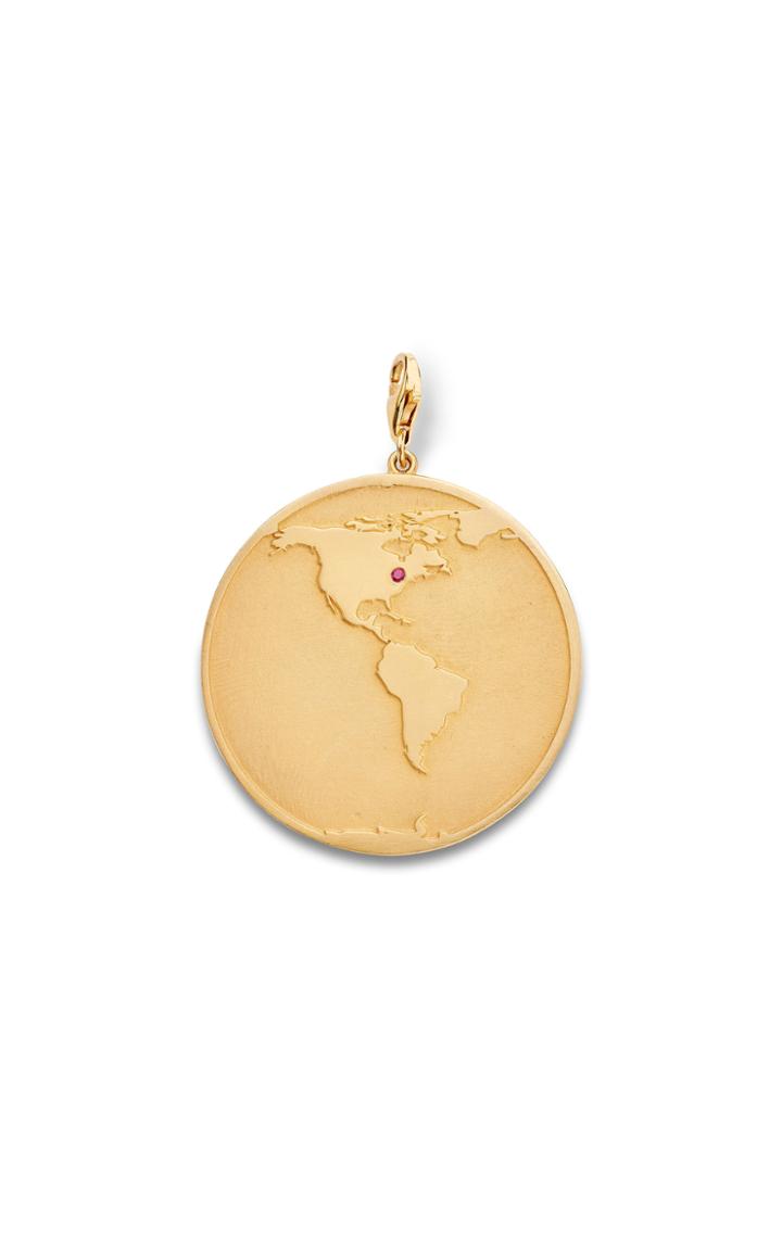 Moda Operandi Elena Votsi 9k Yellow Gold Globe Heart Charm