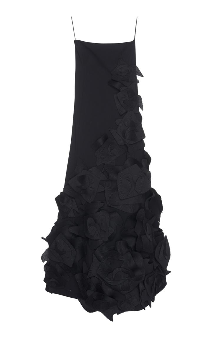 Akris 3d Flower Embellishment Gown