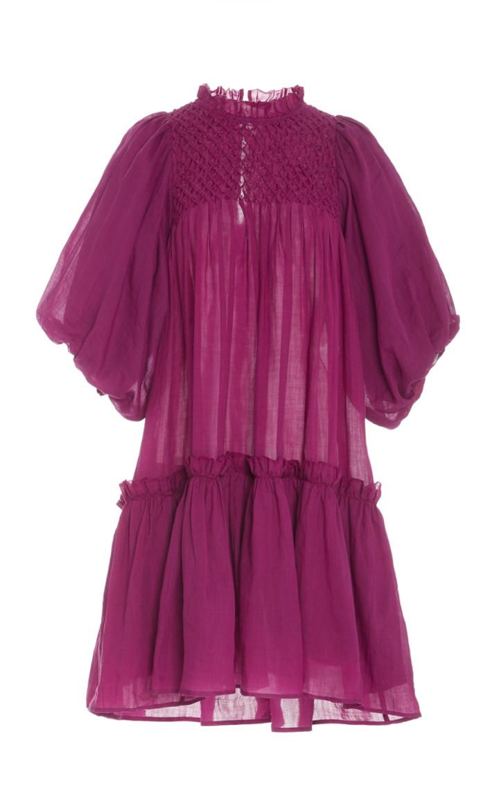 Sea Geneva Ruched Cotton-voile Dress