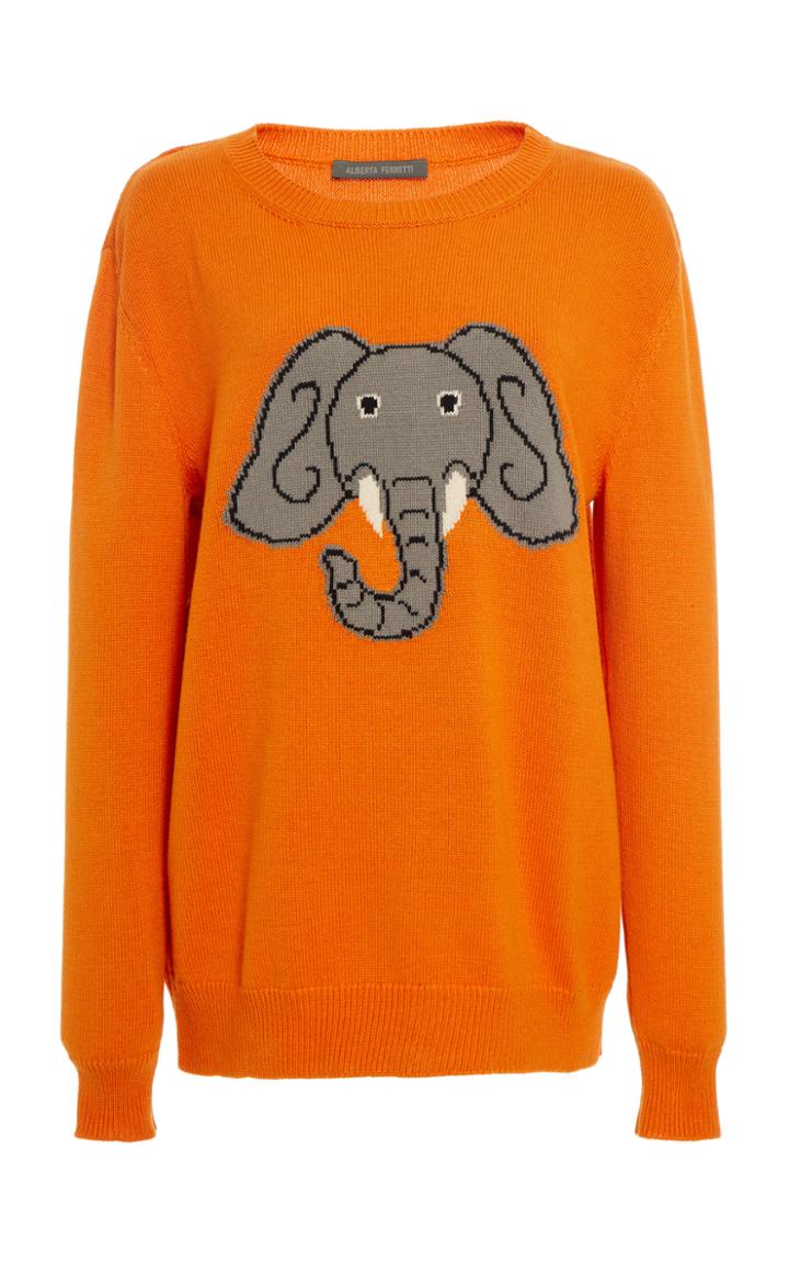 Alberta Ferretti Elephant Cotton Sweater