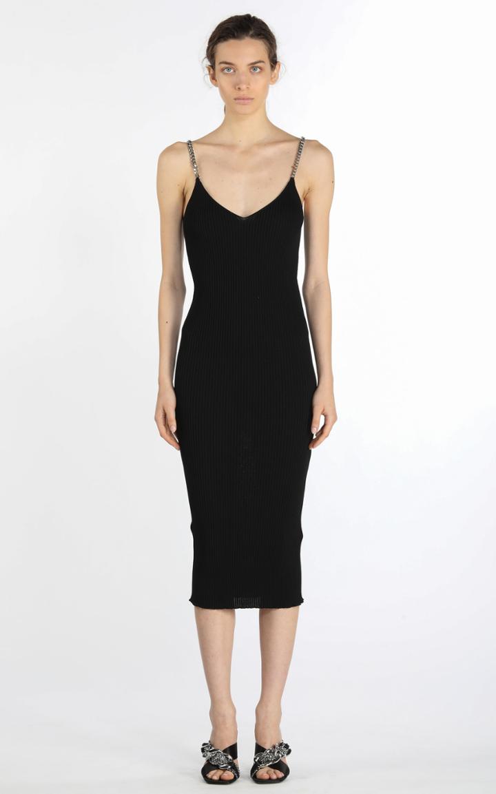 Moda Operandi N21 Chain-detailed Ribbed-knit Midi Dress