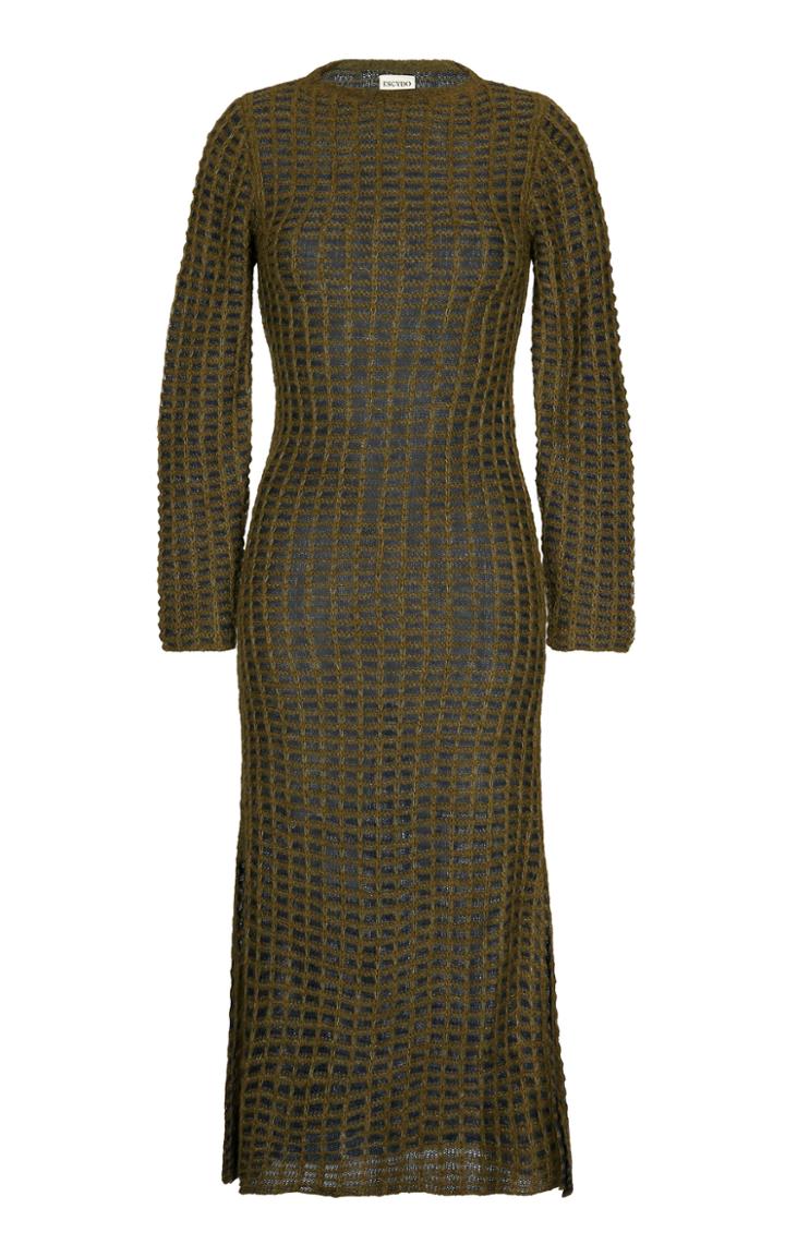 Moda Operandi Escvdo Colu Machine-knit Midi Waffle Dress