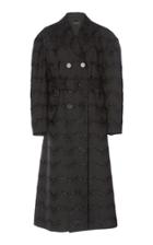 Simone Rocha Double Breasted Embroidered Wool Twill Coat