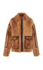 J. Mendel Leather-trimmed Mink Jacket