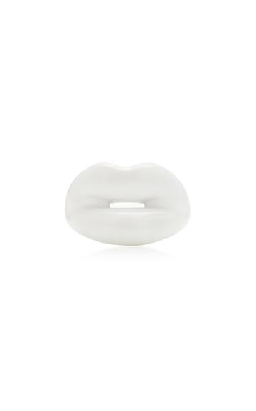 Hot Lips By Solange Enamel-coated Sterling Silver Ring Size: 0.25