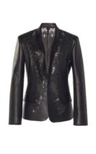 Haider Ackermann Geometric Laser-cut Leather Blazer