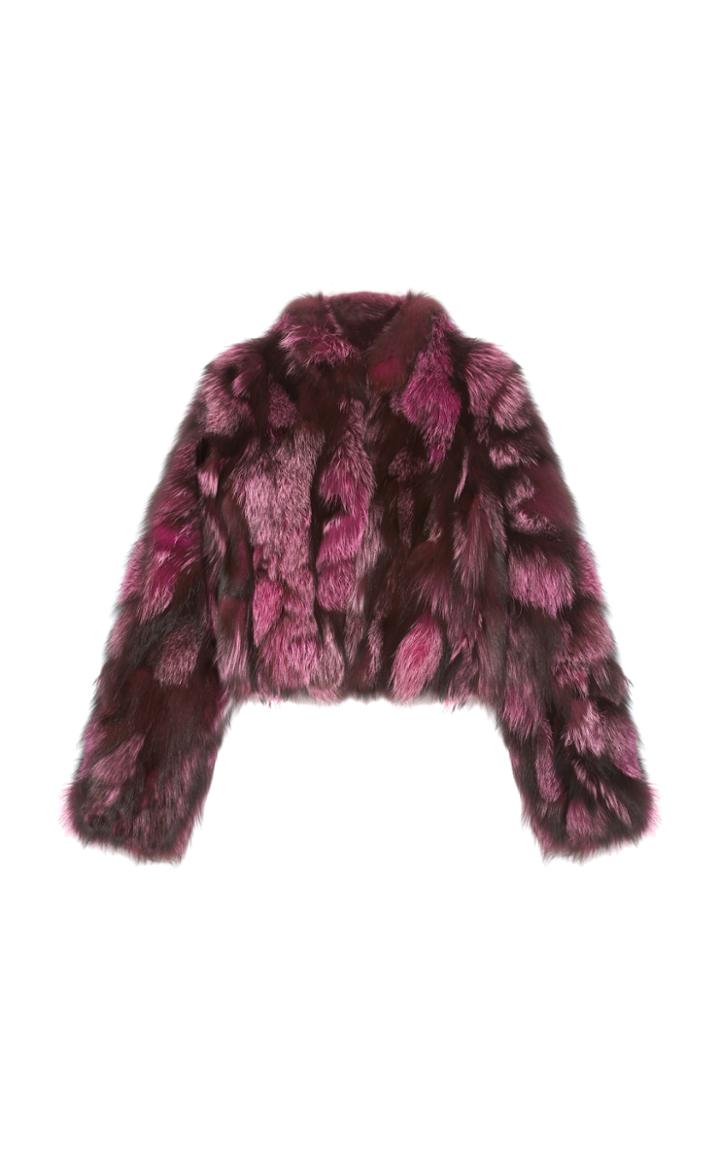 Pologeorgis The Cate Magenta Fur Coat