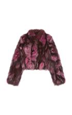 Pologeorgis The Cate Magenta Fur Coat