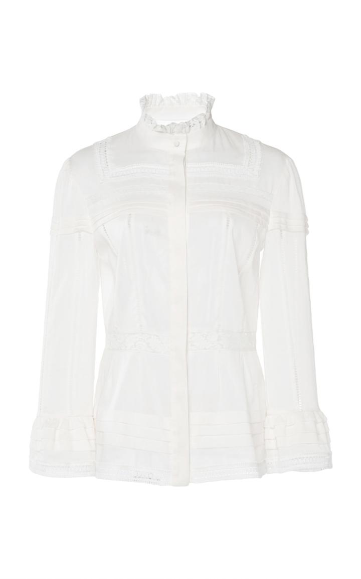 Zuhair Murad Ruffle Turtleneck Top