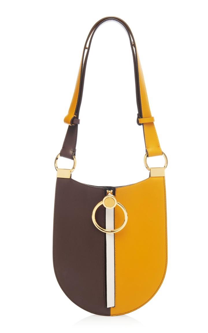 Marni Earring Two-tone Leather Shoulder Bag