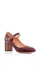 Rochas Patent Heeled Mary Janes