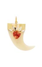 Jacquie Aiche 5 Diamond Crown Sunstone Bone Tusk Charm