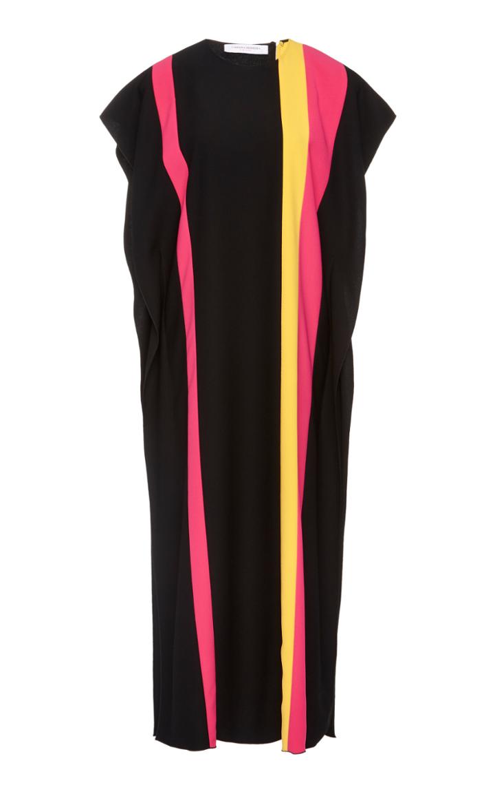 Carolina Herrera Color Block Waist Tie Dress