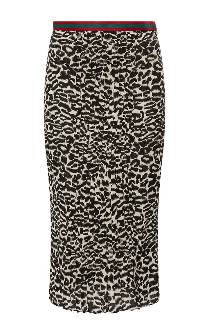 Piamita Amber Leopard Midi Skirt