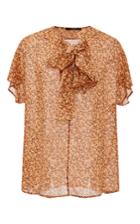 Etro Floral Tie Neck Chiffon Blouse