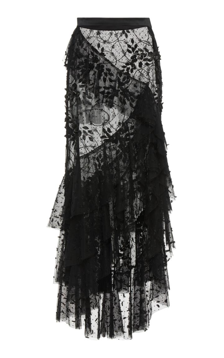 Rodarte Embroidered Floral Skirt